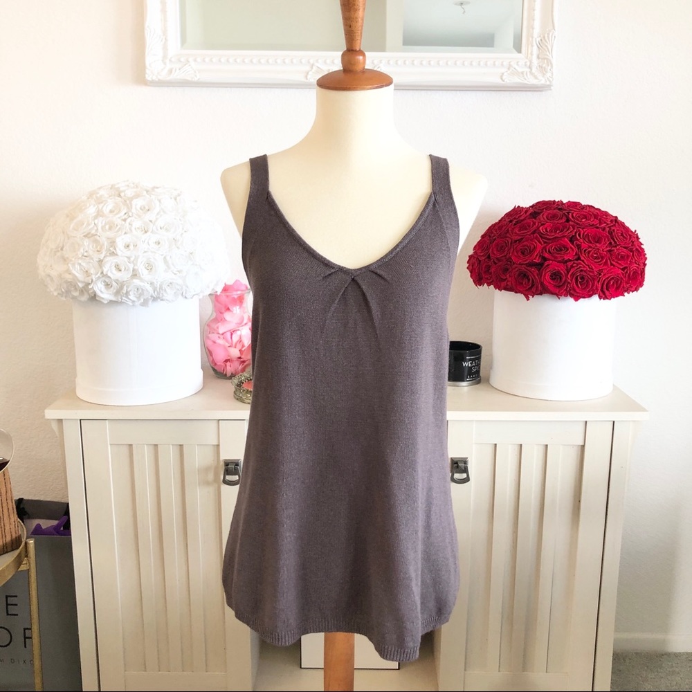 Eileen Fisher Brown Knit Tank NWT